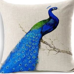 🦚 Cushion Case Cover Peacock 18x18